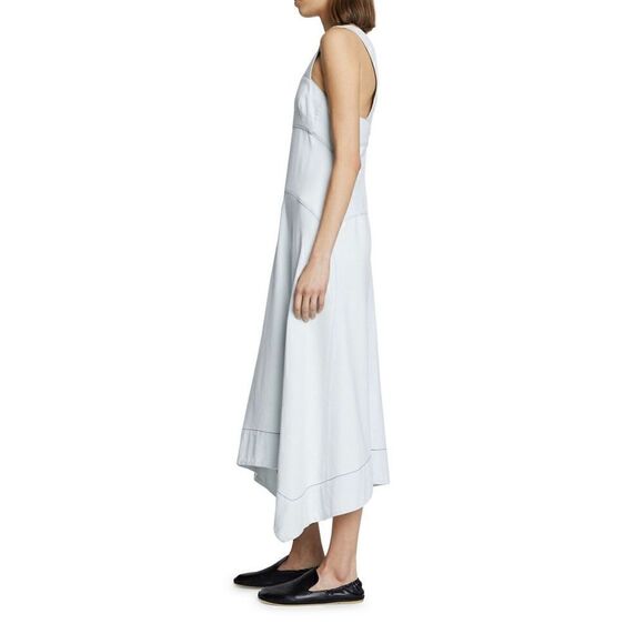 Proenza Schouler White Label Chambray High-Low Midi Dress NWT Size 6 - Picture 2 of 10